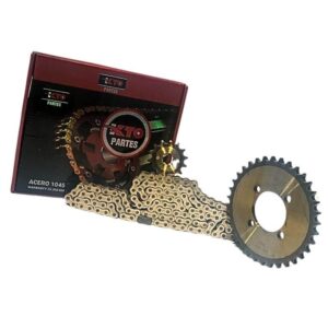 kit piñon deltras. kto ccadena suzuki best125ax (dorado)