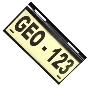 Portaplaca universal pestaña superior metalico
