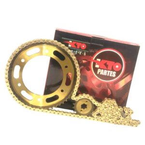 Kit piñon del tras Kto c cadena honda nxr125 bross dorado
